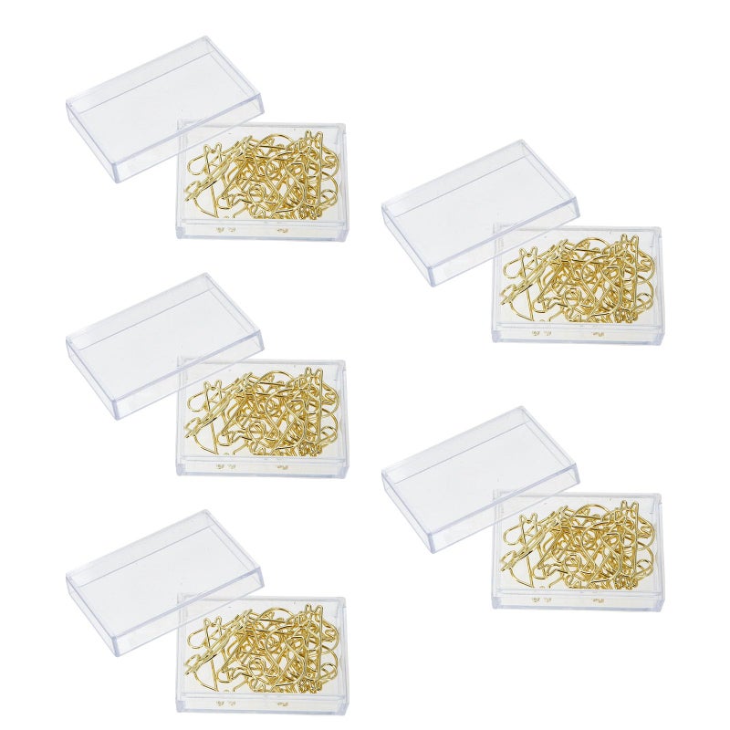 Gold Alloy Paper Clips 50 Pieces Office School Filing Document Bookmarks Organization - Image 2