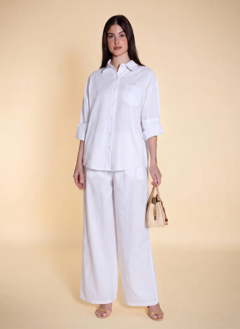 SHAPES OVERSIZED POPLIN SHIRT SET