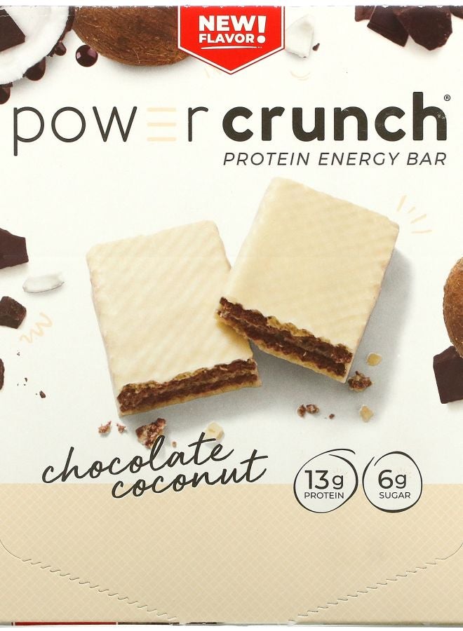 Power Crunch Protein Energy Bar Chocolate Coconut 12 Bars 1.4 oz (40 g) Each