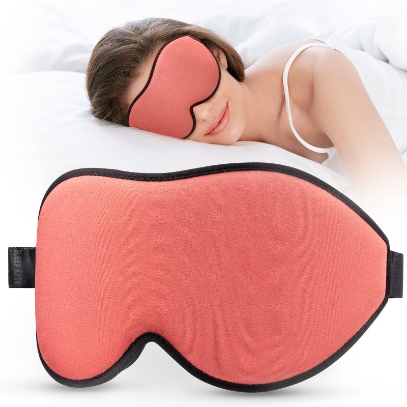 LitBear Sleep Masks for Women Sleep Eye Mask for Sleeping Comfortable Night Sleeping Mask Soft Contoured Eye Cover for Sleeping with Elastic Strap for Side Sleeper Flying Shift Worker Light Sleeper