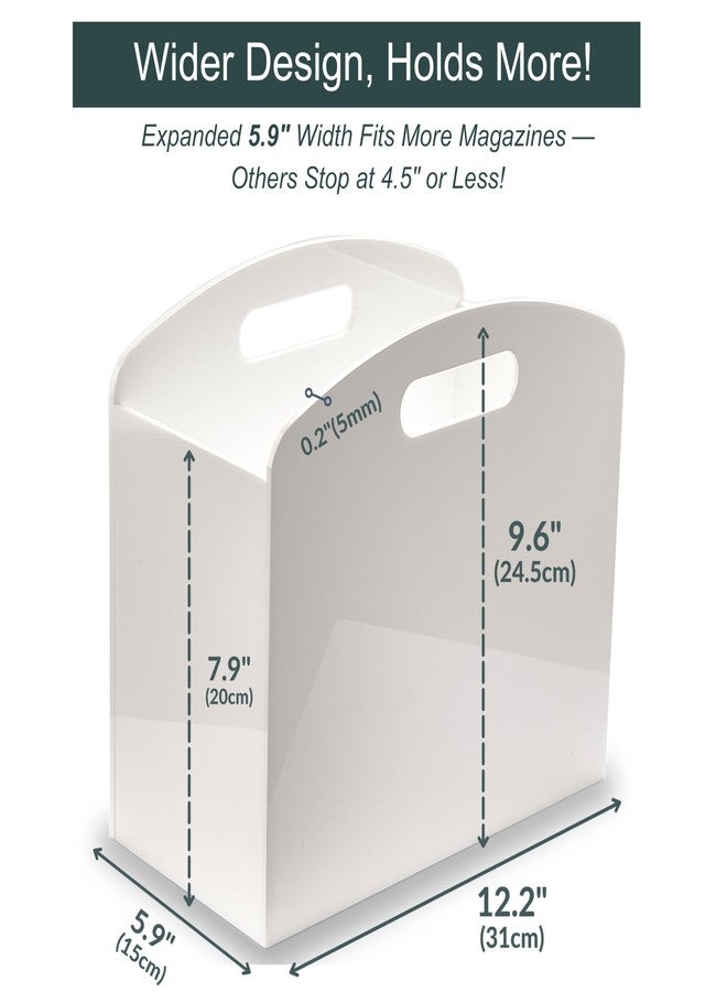 Meicloud White Magazine Rack - Image 2