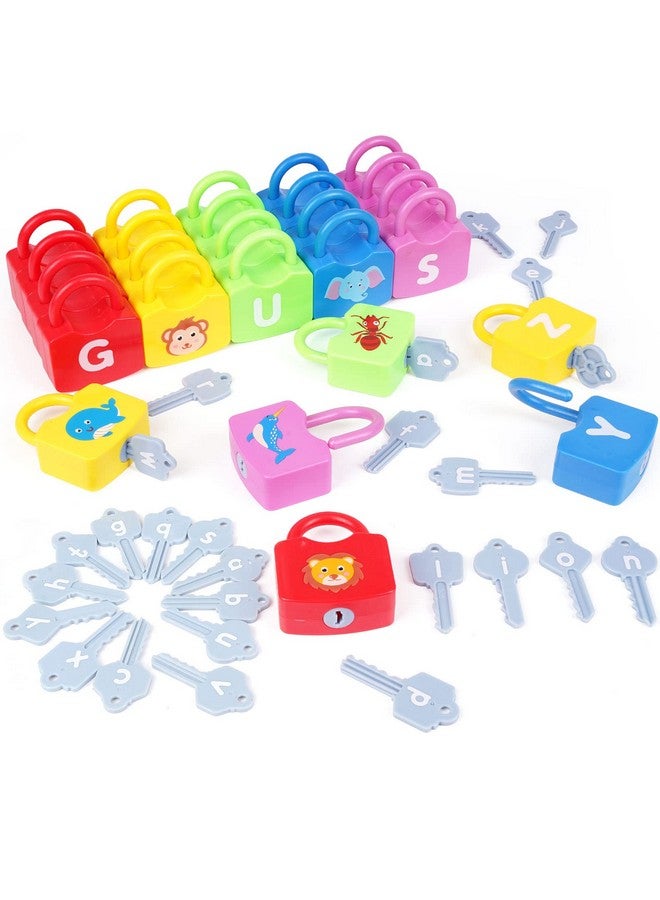 AXEARTE Montessori Educational Toys - Alphabet Learning Locks and Keys for Toddlers - 26 Locks & Keys Set - Baby Sensory Fine Motor Skills Toys - ABC Locks and Keys - Image 2