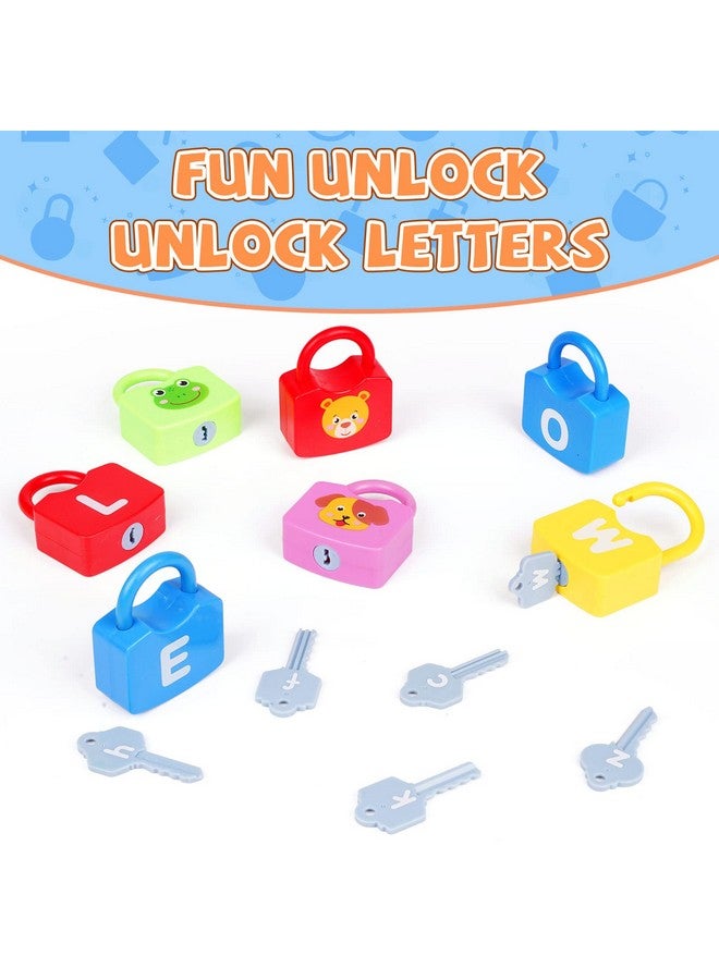 AXEARTE Montessori Educational Toys - Alphabet Learning Locks and Keys for Toddlers - 26 Locks & Keys Set - Baby Sensory Fine Motor Skills Toys - ABC Locks and Keys - Image 5