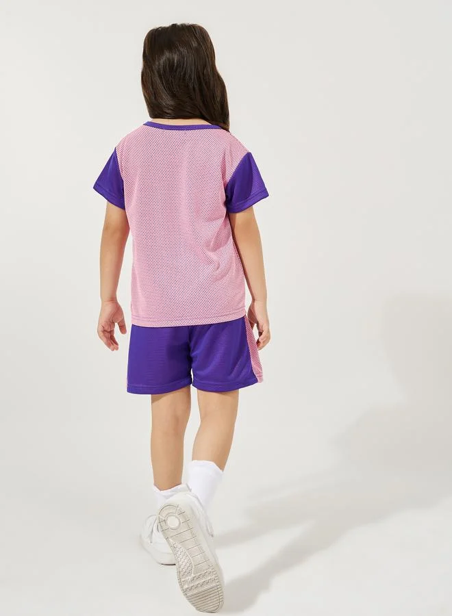 Styli Quick-Dry Breathable Sports T-Shirt & Shorts Set