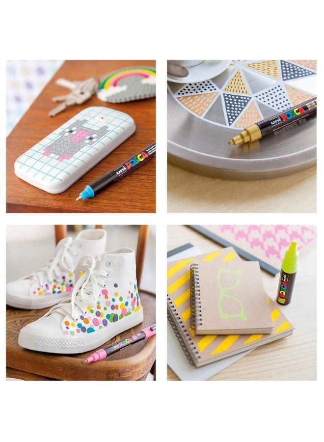 بوسكا أقلام تحديد ألوان باستيلية على شكل رصاصة من يوني بول بوسكا 3M، 0.9-1.3 مم | حبر متعدد الألوان | عبوة من 8 قطع - Image 5