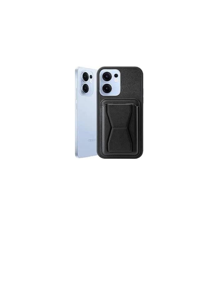 Compatible with OPPO Reno 13f/ 4G/5G Leather Phone Case with Card Slot Magnetic Card Holder Shockproof Protective Kickstand Cover for Men Women Adults Black