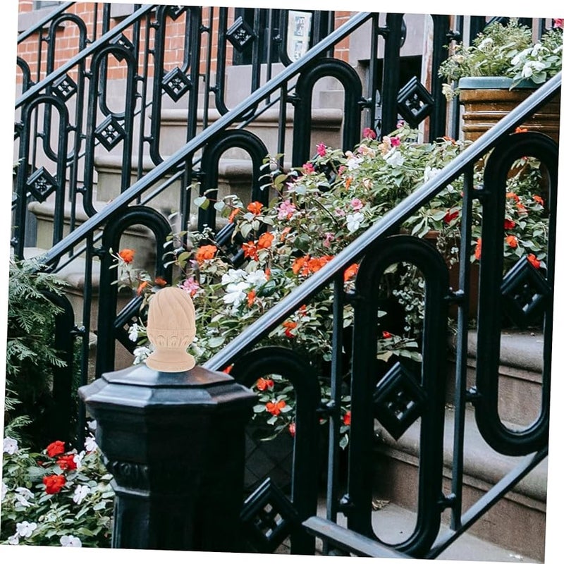 Pineapple Post Cap For Stair Railings DIY Home Decor Sturdy Wood Easy Installation - Image 5