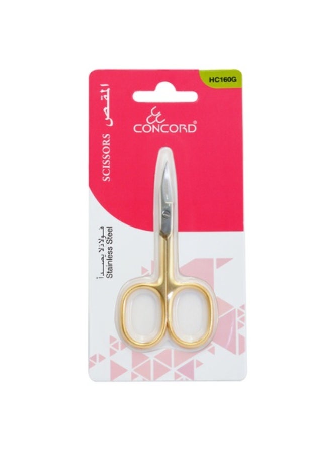 CONCORD Small Precision Scissors, 3.8inch Stainless Steel Multi-Purpose Vintage Beauty Grooming Kit for Facial Hair, Eyebrow, Eyelash, Beard, Moustache - Image 1