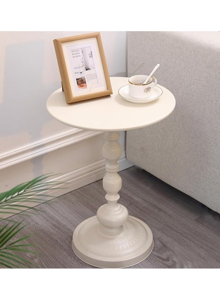 DubaiGallery Metal End Table, Matte Round Side Table, Drink Table, Small Round Table, Accent Table for Living Room, Home Office, Cafe and Bedroom - Image 1