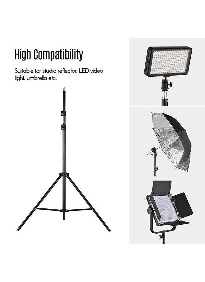 Generic - Adjustable Metal Tripod Light Stand Max. Height 1.6M/5.2ft with 1/4 Inch Screw for Photography Studio LED Video Light Umbrella Ring Light - Image 1
