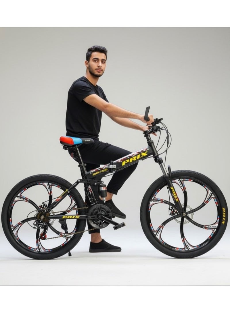 بريكس دراجة جبلية للشباب بحجم 26 بوصة - 21 سرعة، متعددة الألوان قابله للطي طارات جنط - Image 3