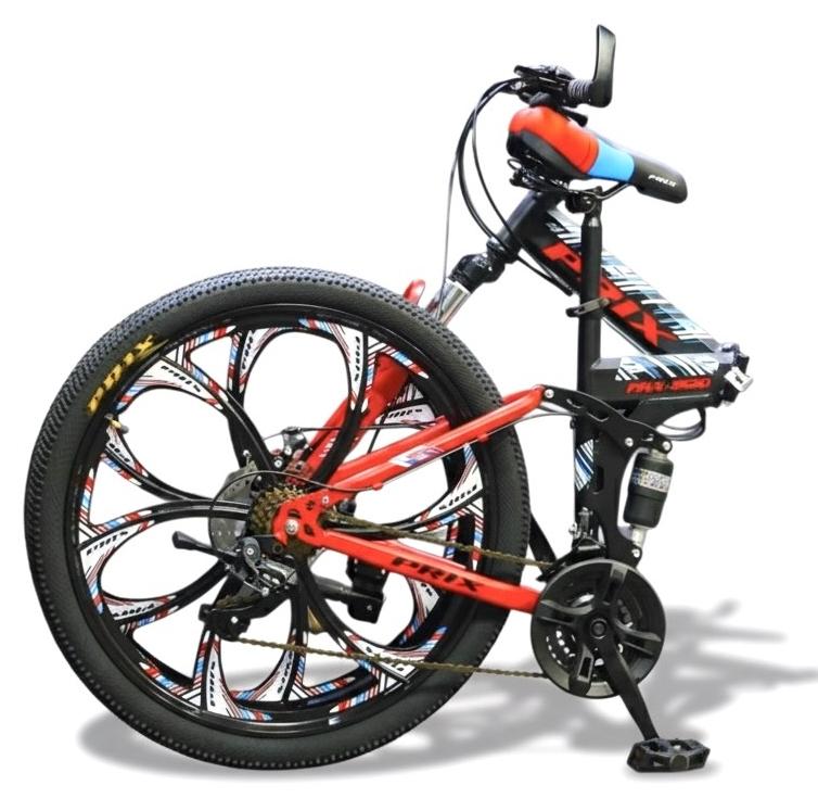 Prix 26-Inch Youth Mountain Bike - 21 Speeds, Multi-Color FOLDING - Image 1