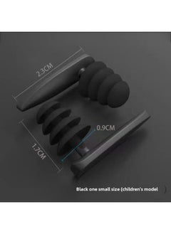 Swimming Earplugs Adult Children Soft Waterproof Earplugs Professional Anti-noise Sleep Soundproof Earplugs Swimming Equipment-Color:Black Small Size-Children's