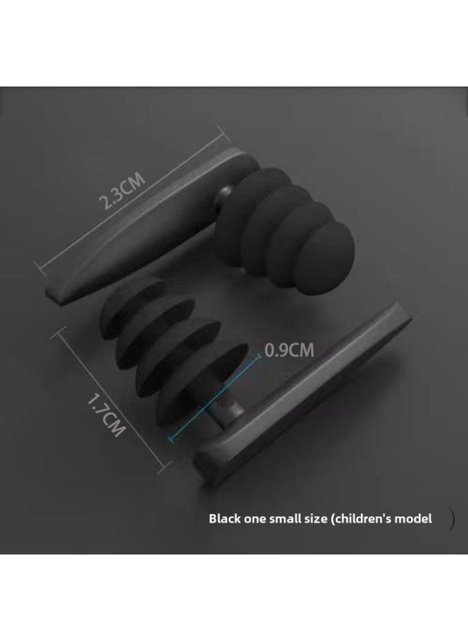 Generic - Swimming Earplugs Adult Children Soft Waterproof Earplugs Professional Anti-noise Sleep Soundproof Earplugs Swimming Equipment-Color:Black Small Size-Children's - Image 1