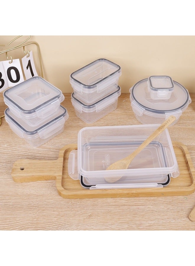 Food Grade Fresh-keeping Box High Temperature Resistant Kitchen Microwave Oven PP Lunch Box Refrigerator Special Lock Buckle Sub-packaging Storage Sealed Box-Specifications:240ml Round  - Image 3