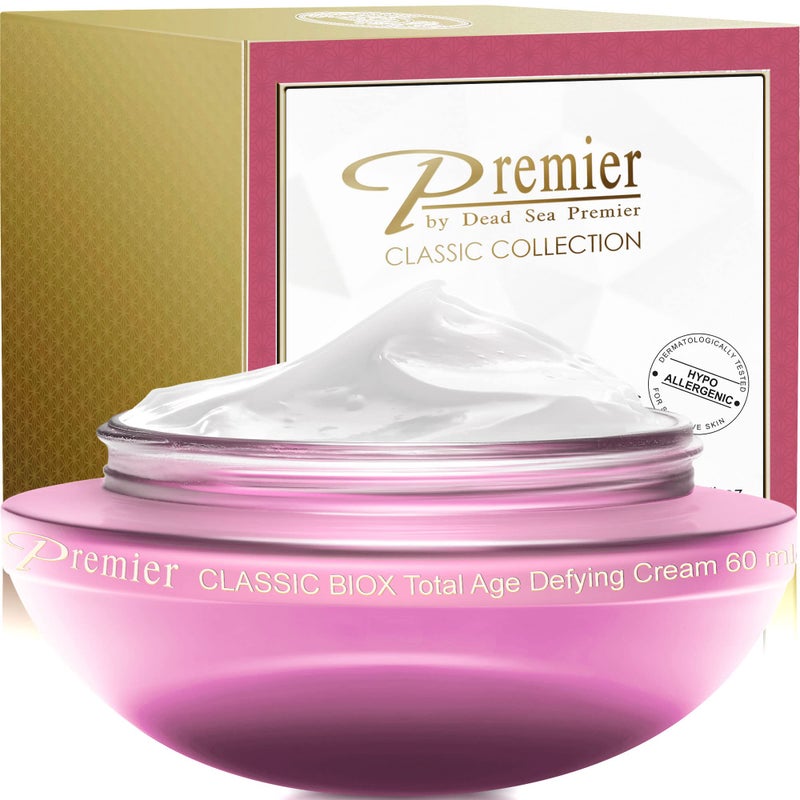 Premier Dead Sea BIOX total age defying cream face moisturizer Anti Aging face Cream Intensive Wrinkle cream firming skin care Classic collection retinol Cream Lotion 24 FlOz