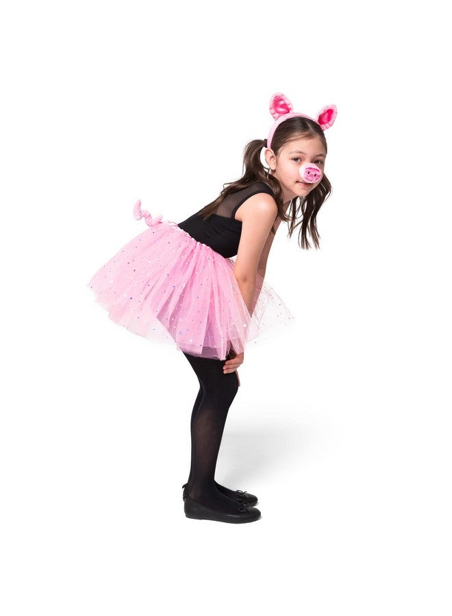 Spooktacular Creations Spooktacular Creations Pink Pig Costume Set with Pig Ears Nose Tail Tutu Skirt Halloween Animal Fancy Costume Accessories for Kids - Image 4