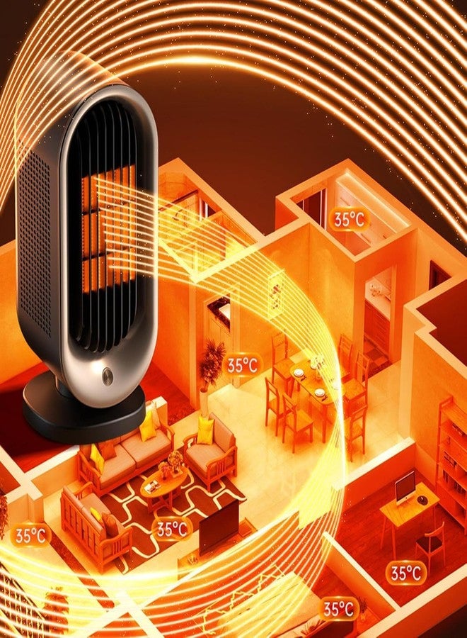 Drumstone (𝐒𝐩𝐞𝐜𝐢𝐚𝐥 𝟏𝟓 𝐘𝐞𝐚𝐫𝐬 𝐖𝐚𝐫𝐫𝐚𝐧𝐭𝐲) 1500W Smart Ceramic Space Heater with ECO Auto Mode, Silent Fan, Overheat & Tip-Over Protection, Energy Efficient Heater for Home, Office - Image 3