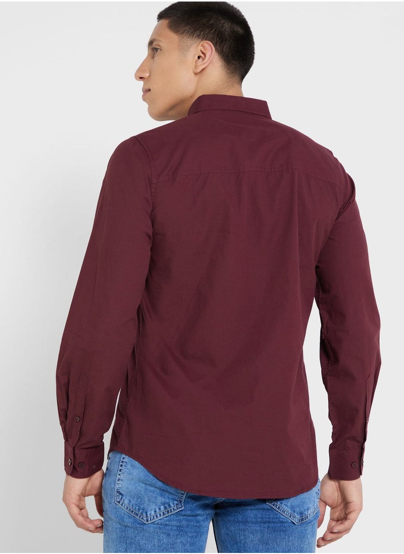 Seventy Five - Pure Cotton Casual Double Pocket Shirt - Image 1