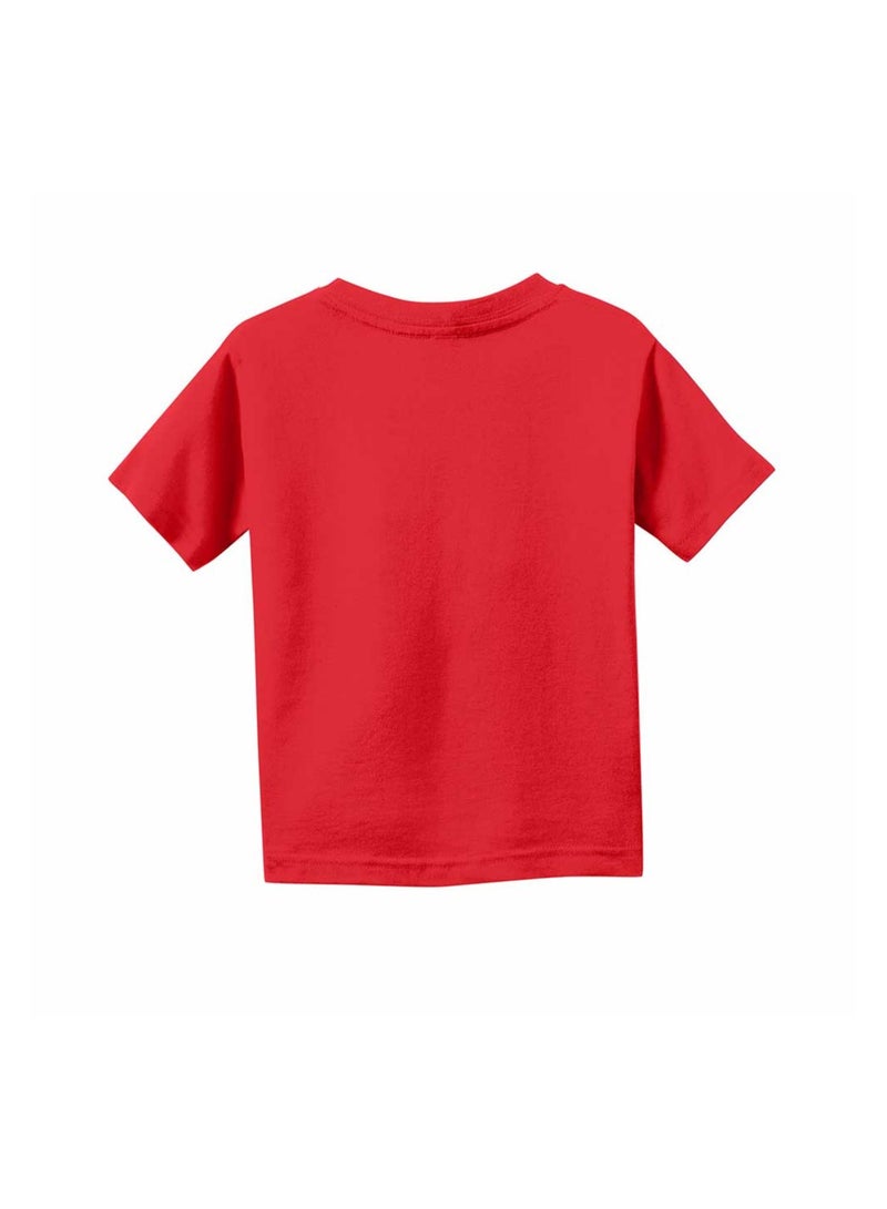 UAE National Day Cartoon Printed T-Shirt For Girls – Red Round Neck Cotton Tee With Emirati Flag Design | Kids National Day Outfit  - Image 4