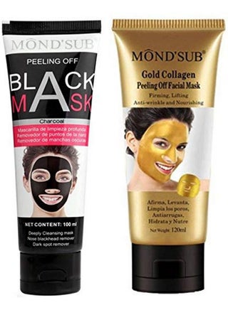 Gold Peel Off And Black Peel Off Mask Blackhead Remover With Aloe Extract, Collagen & Activated Charcoal (220 Ml) - Pack Of 2 - pzsku/Z6E598CE93EA08AAB3C25Z/45/_/1735817075/b39a0c5b-4fcf-4e2c-a538-1540636d3698