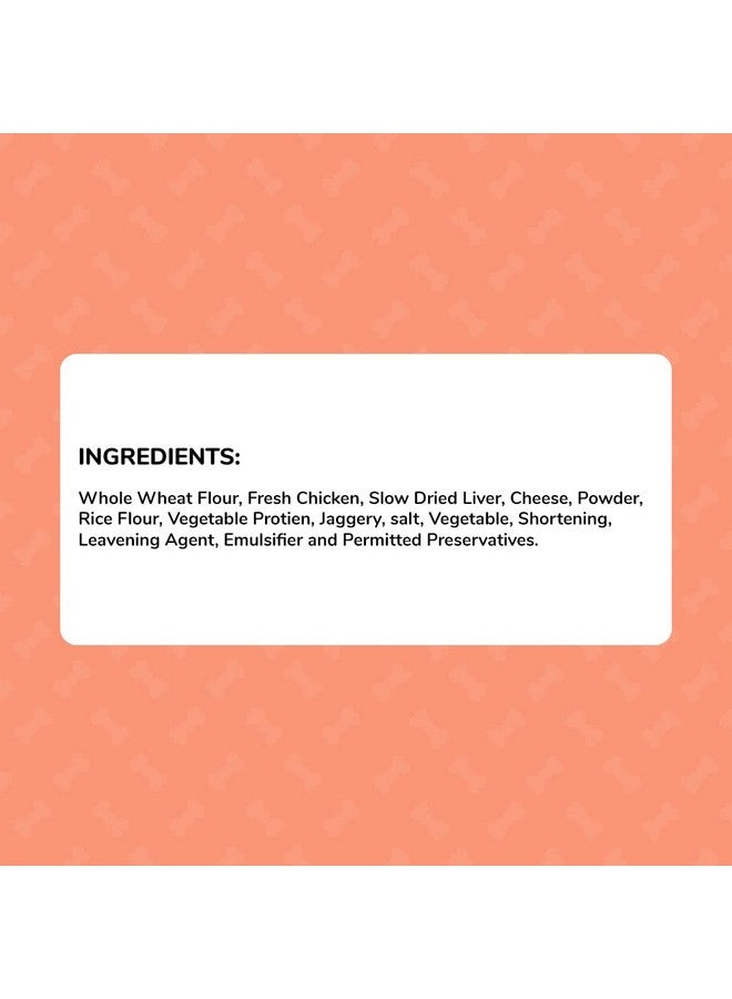 Heads Up For Tails Dog Biscuits Non Veg - Treats Cookies (320 GMS Each, Chicken & Cheese) -Pack of 2,All Life Stages - Image 5