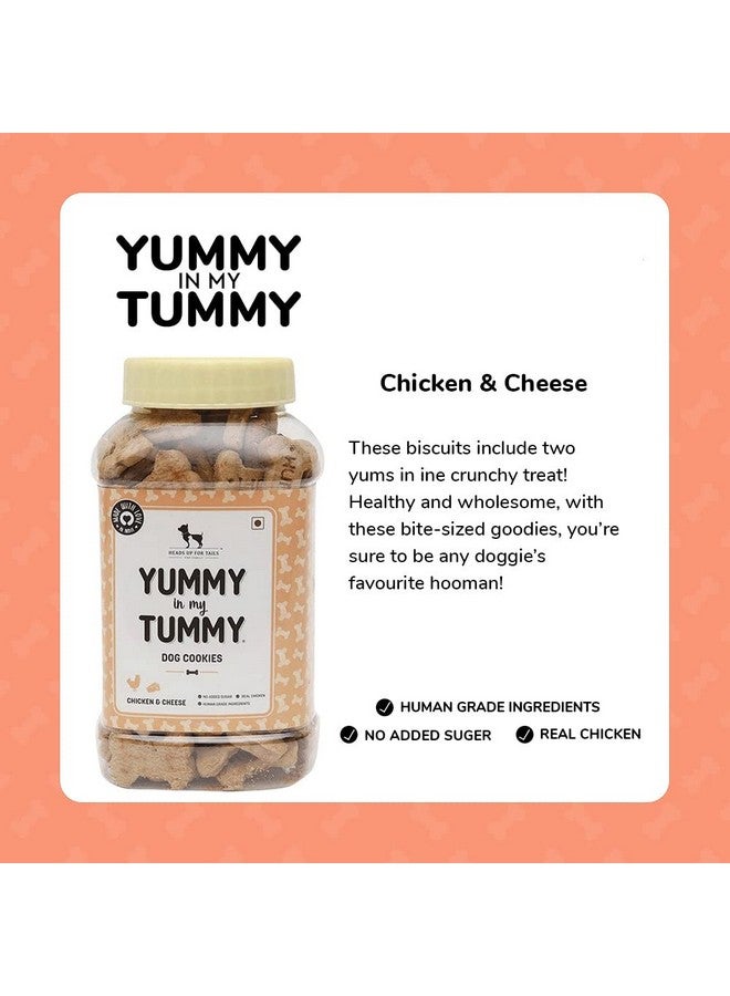 Heads Up For Tails Dog Biscuits Non Veg - Treats Cookies (320 GMS Each, Chicken & Cheese) -Pack of 2,All Life Stages - Image 3