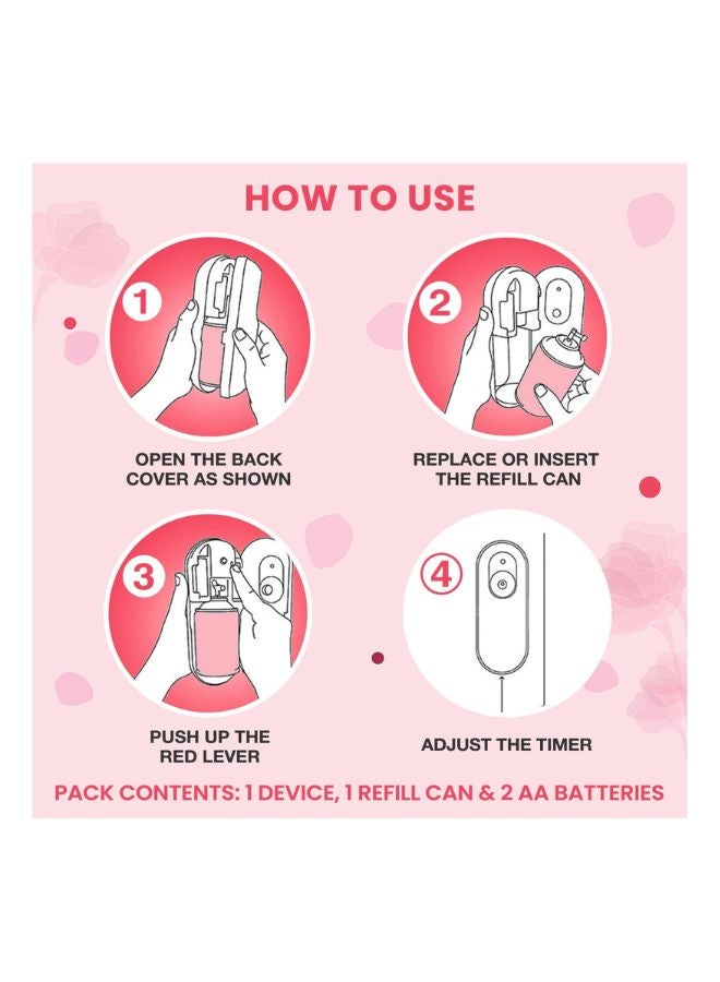 Godrej Automatic Air Freshener Auto Petal Crush Pink 210ml (125g) - Image 3