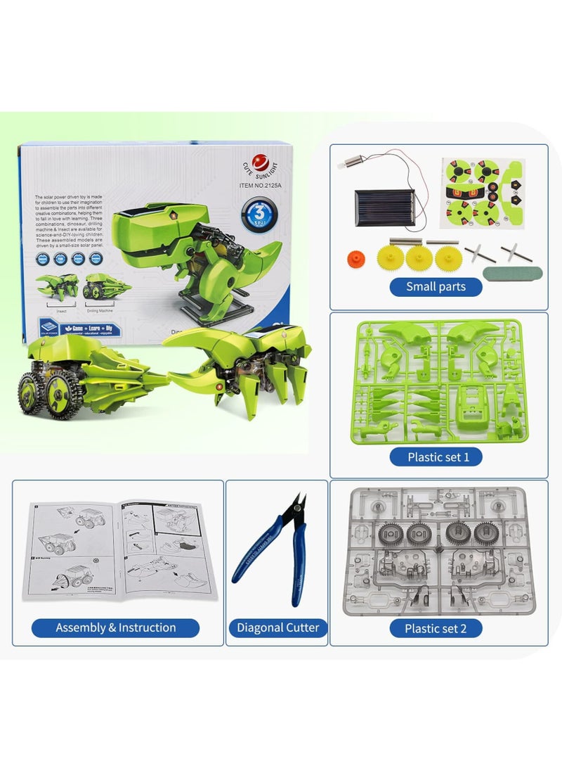 MAGIC VAULT - Robot Dinosaur Toys, 3-in-1 Solar Robot Kit, STEM Projects for Kids Ages 8-12, Building Games Robot Toys for 8 9 10 11 12 Year Old Boys Girls - Image 1