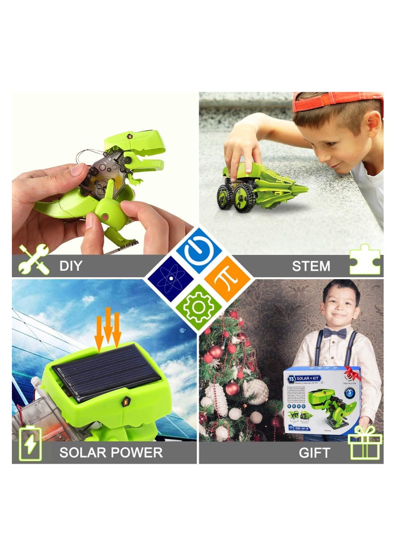MAGIC VAULT - Robot Dinosaur Toys, 3-in-1 Solar Robot Kit, STEM Projects for Kids Ages 8-12, Building Games Robot Toys for 8 9 10 11 12 Year Old Boys Girls - Image 1