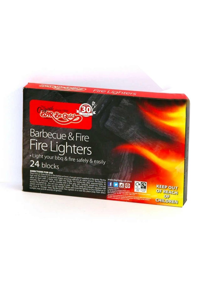 24-Blocks Barbecue and Fire Firelighters 19.5 x 12.4 x 1.8 cm CUBE0073