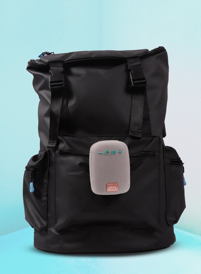 موديكس مكبر صوت بلوتوث لاسلكي محمول Moodix، لون رمادي - Image 4