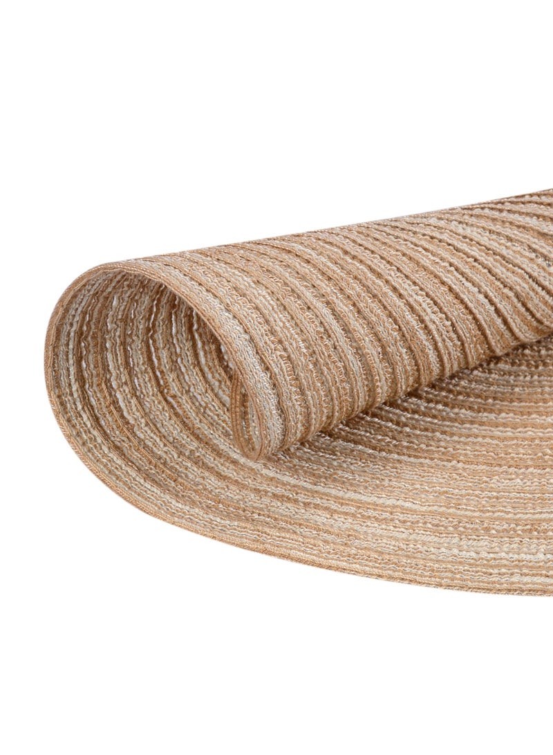Bukela Round Braided Placemats Set of 6 Washable 15 inch Round Placemats Kitchen Table Place Mats Round Table Mats Brown - Image 3