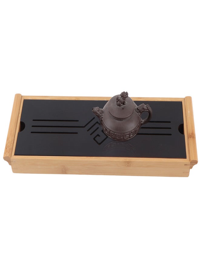 Bamboo Tea Tray Cup Plate Traditional Chinese Style Serving Tray Kung Fu Tea Accessory - Image 4