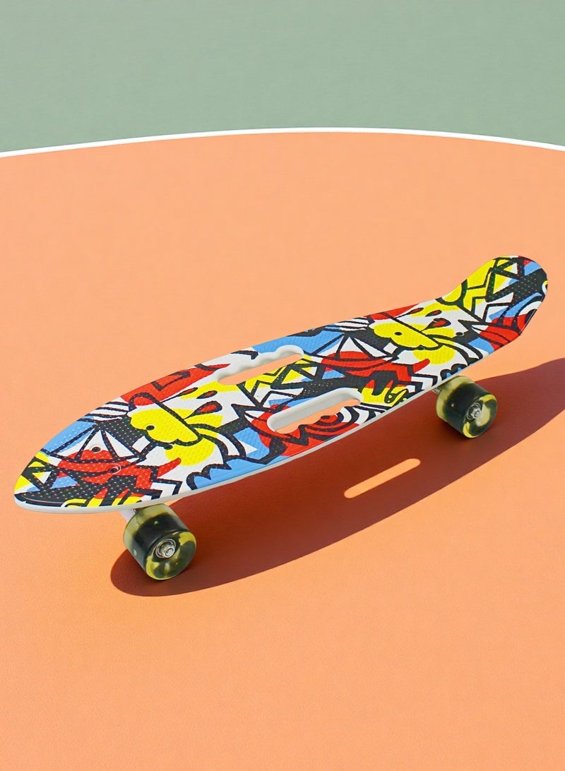 إيزي فيتشور لوح تزلج إيزي فيوتشر كروزر للأطفال - لوح تزلج قصير على شكل بيني بورد، مناسب للشباب من سن 6 إلى 12 عامًا، للمراهقين والمبتدئين، لوح تزلج صغير كامل - Image 1