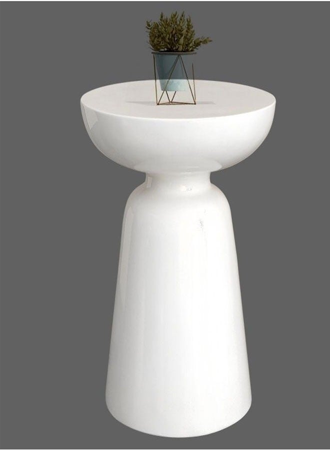 fashionhome Modern Luxury Nordic Style Coffee Table Round Sofa Side Table with Metal Base Gilded Frame Home Decoration Suitable Home Furniture for Living Room Bedroom Balcony 40 x 45 Centimeter (Fully Assembled) - Image 5