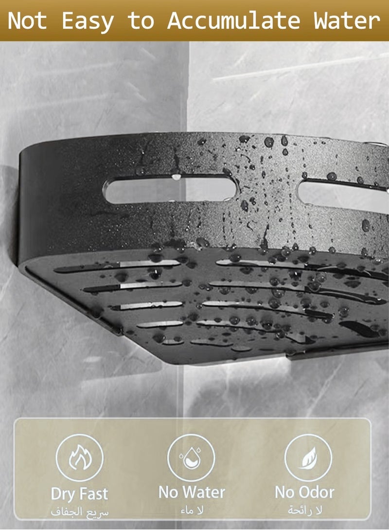 كابتن تيك 2 علبة دش زاوية، منظم تخزين الدش مع رف المناشف، رف تخزين الحمام للمرحاض، المطبخ، غرفة النوم - Image 5