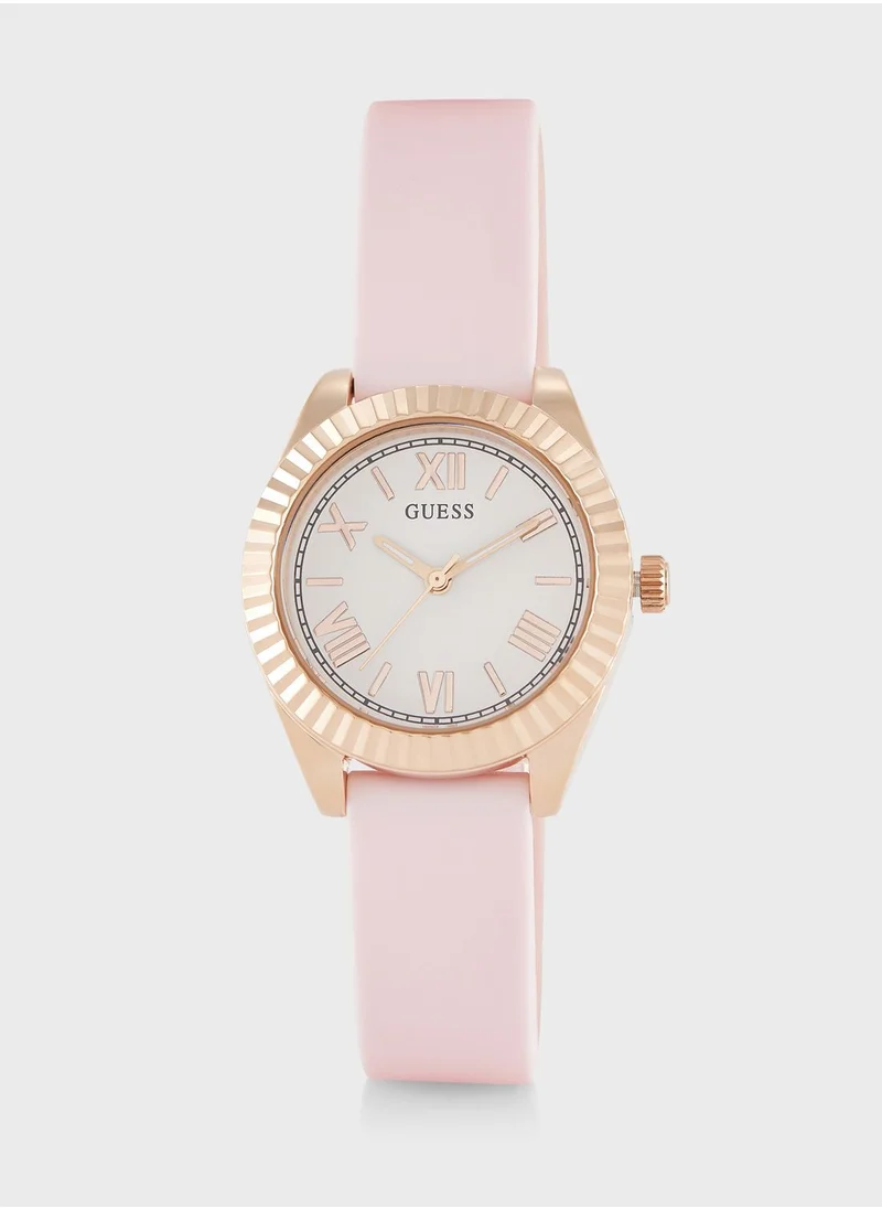 GUESS Mini Luna Silicone Strap Analog Watch