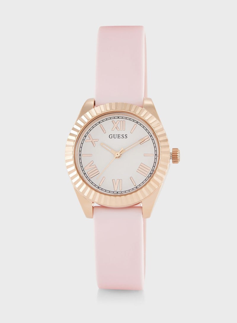 GUESS Mini Luna Silicone Strap Analog Watch - Image 1