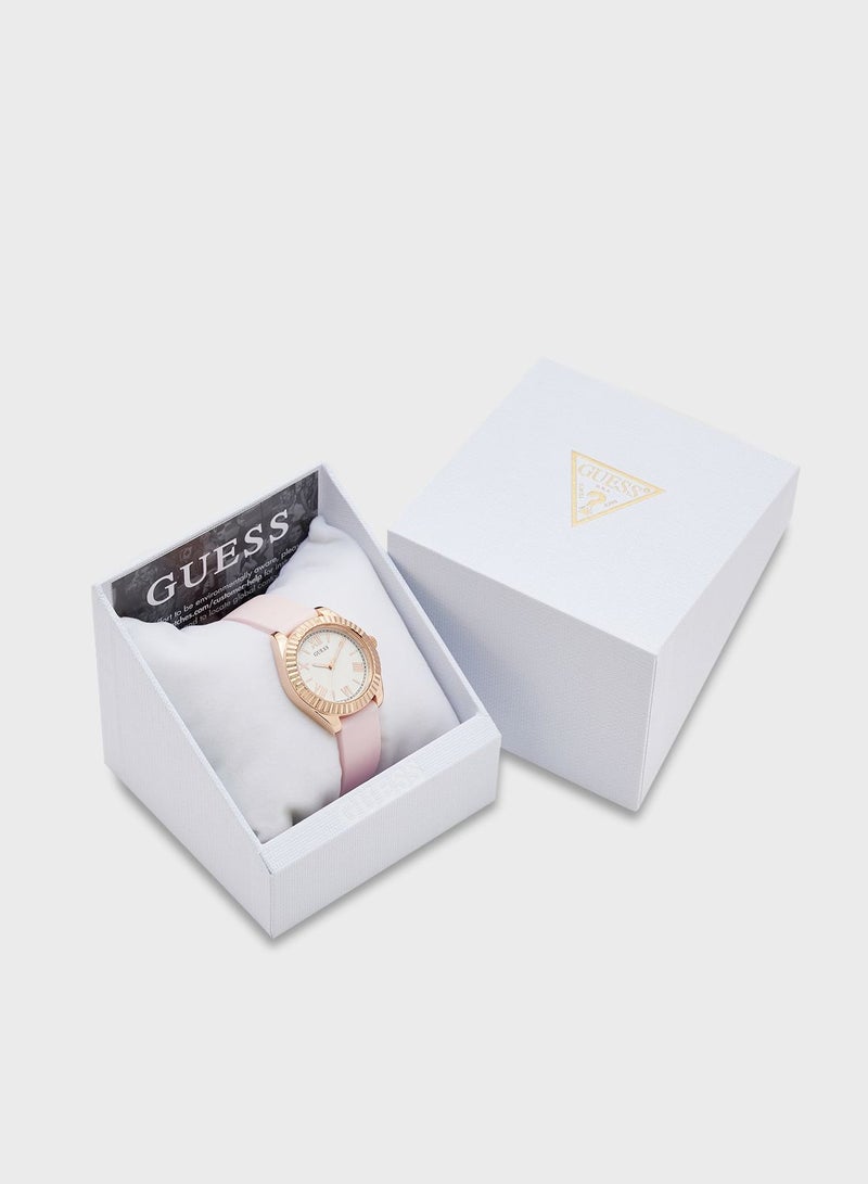GUESS Mini Luna Silicone Strap Analog Watch - Image 5