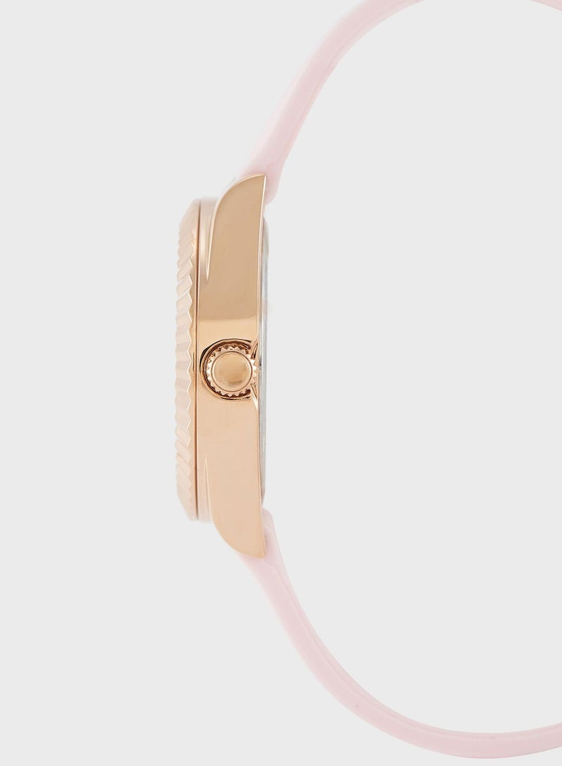 GUESS Mini Luna Silicone Strap Analog Watch - Image 3