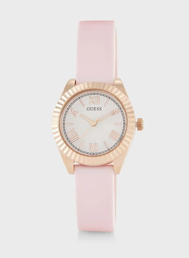 GUESS Mini Luna Silicone Strap Analog Watch