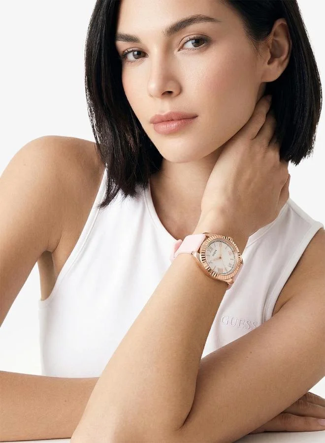 GUESS  Mini Luna Silicone Strap Analog Watch for Women | Best Price UAE