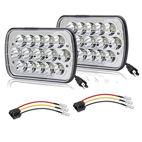 AMUNIESUN Compatible With Chevy Express Cargo Van 1500 2500 3500 Truck Lights 7''x6 6x7 Inch Super Bright High Low Beam Headlight Pair - Image 1