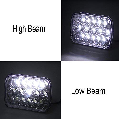 AMUNIESUN Compatible With Chevy Express Cargo Van 1500 2500 3500 Truck Lights 7''x6 6x7 Inch Super Bright High Low Beam Headlight Pair - Image 4