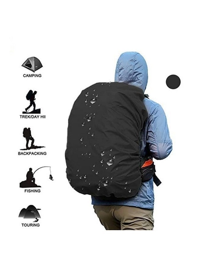ZUDELLA Bag Cover Waterproof Rain & Dust Cover for Backpack with Elastic Adjustable & Pouch | Rain Cover for Laptop/School/College & Office Bag- (BLACK) - Image 3
