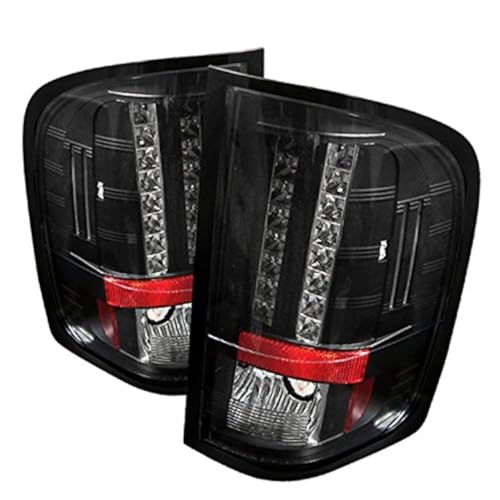 Spyder Auto 5001771 Chevy Silverado 1500 07-13 2500HD/3500HD 07-14 GMC Sierra 3500HD Dually Models 07-14 (Does Not Fit 2010 Model With Dual Reverse Socket 921 Bulb) LED Tail Lights - Black - Image 1