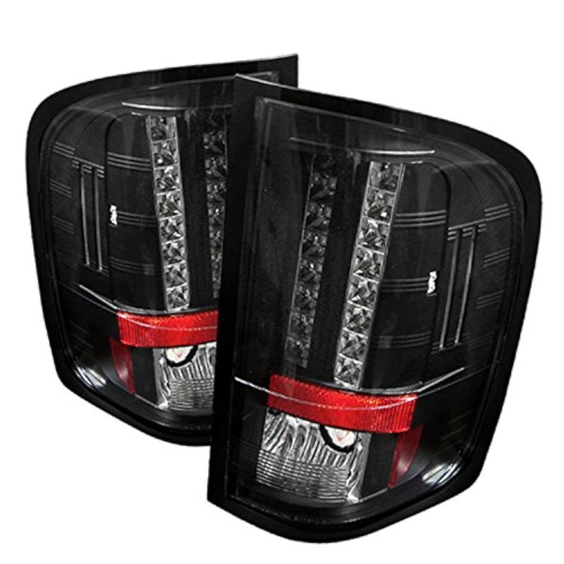 Spyder Auto 5001771 Chevy Silverado 1500 07-13 2500HD/3500HD 07-14 GMC Sierra 3500HD Dually Models 07-14 (Does Not Fit 2010 Model With Dual Reverse Socket 921 Bulb) LED Tail Lights - Black - Image 5