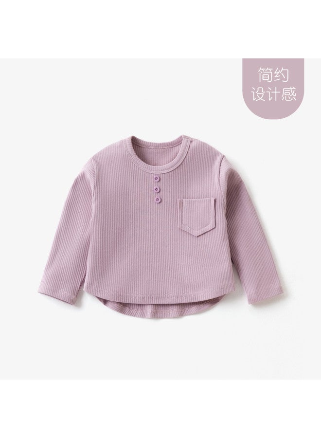 Doxiluka Girls' Long Sleeve T-shirt | Boys' Base Layer | Autumn Baby Clothes | Round Neck Trendy Infant Top | Spring/fall Kids Fashion - Image 2
