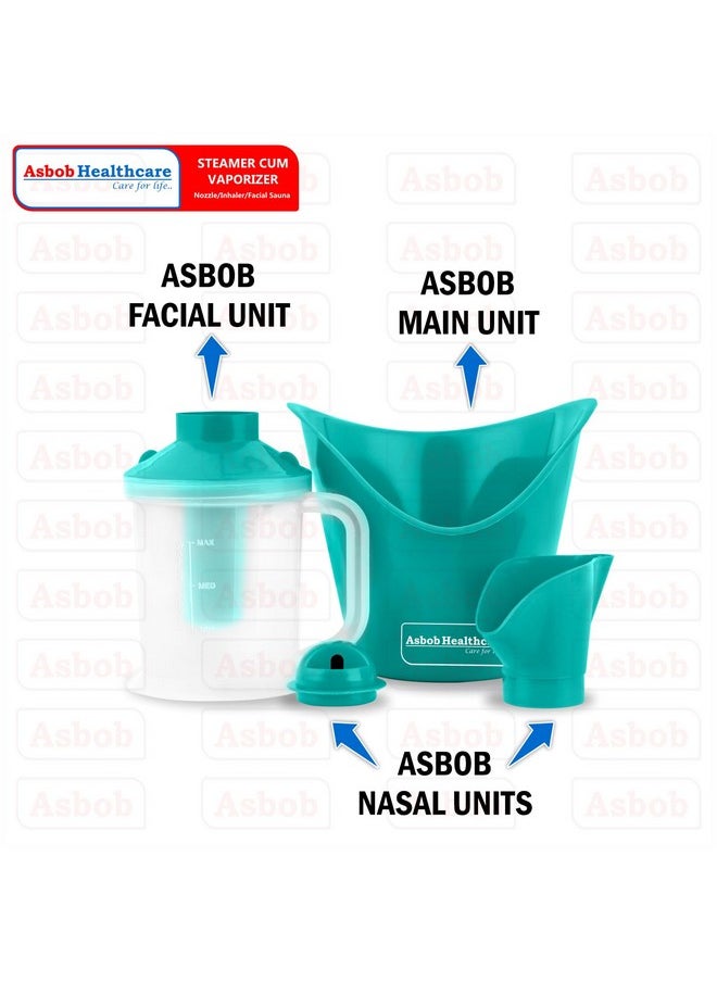 Asbob - Asbob 3 in 1 steamer for cold and cough, vaporizer steamer for cough,cold and facial, steam inhaler & vapourisers for adults - 1.15 Meter - Image 1